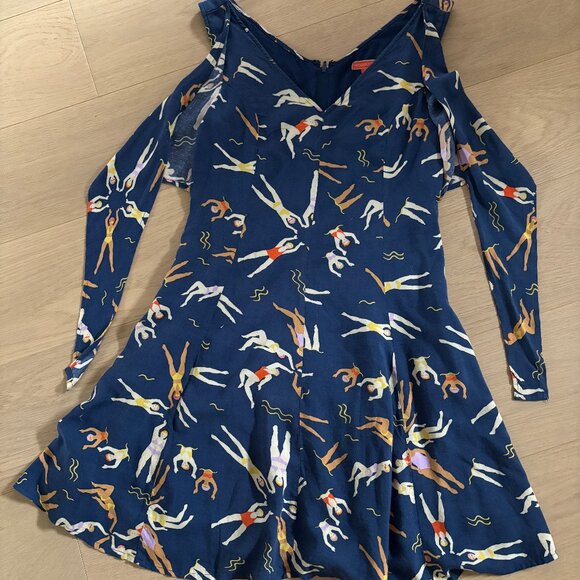 Modcloth Synchronized Swimmers Front Tie Dress in Blue - Picture 6 of 13